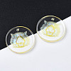 Transparent Resin Pendants RESI-N030-007A-4