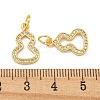 Rack Plating Brass Micro Pave Clear Cubic Zirconia Pendants KK-B093-09G-3