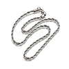 Non-Tarnish 304 Stainless Steel Rope Chain Necklaces NJEW-F226-03P-06-3