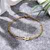 Ion Plating(IP) 304 Stainless Steel Multi-strand Anklets X-AJEW-AN00332-01-4