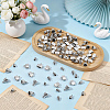 120Pcs 3 Styles Alloy Cord Ends FIND-WR0013-12-4