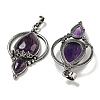 Natural Amethyst Pendants G-F766-04AS-04-2