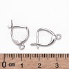 Anti-Tarnish Rhodium Plated 925 Sterling Silver Leverback Earrings X-STER-K168-003P-3