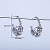 Twisted C-Shaped Coil Wrap Brass Stud Earrings JG3982-4