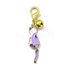 Cat Alloy Enamel Pendant Decoration HJEW-JM01476-4