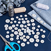  64Pcs 4 Style Natural Freshwater Shell Buttons BUTT-NB0001-69-4