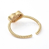 Adjustable Brass Cuff Finger Rings RJEW-G096-23G-3