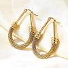 201 Stainless Steel Hoop Earrings EJEW-Q026-15G-A-2