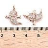 Halloween Rack Plating Brass Micro Pave Clear Cubic Zirconia Pendants KK-M280-04RG-3