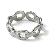 Non-Tarnish 304 Stainless Steel Open Cuff Ring RJEW-L110-035P-2