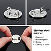 Unicraftale 36Pcs 3 Style 304 Stainless Steel Brooch Cabochon Settings STAS-UN0029-40-4