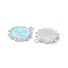 Eco-Friendly Stainless Steel Enamel Pendants STAS-C031-02P-03-2