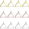 SUPERFINDINGS 12Pcs 3 Colors Rack Plating Brass Micro Pave Cubic Zirconia Ice Pick Pinch Bails KK-FH0004-29-1