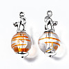 Transparent Acrylic Pendants SACR-N013-006-RS-4