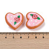 Handmade Heart Lampwork Beads Strands LAMP-P069-04B-06-4