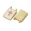 Brass Micro Pave Cubic Zirconia Pendants KK-D390-27G-07-2