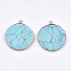 Synthetic Turquoise Pendants G-T112-24N-2