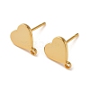 Brass Stud Earring Findings KK-P285-04G-1