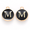 Golden Plated Alloy Charms LS-X-ENAM-S118-02M-1