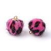 Handmade Plush Cloth Fabric Covered Charms X-WOVE-S082-14mm-M1-2