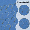 24Pcs 2 Colors Ion Plating(IP) 304 Stainless Steel Earring Hooks STAS-FS0001-65-3