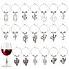 Cactus Tibetan Style Alloy Wine Glass Charms AJEW-AB00118-1