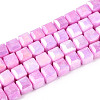 Anti-Tarnish Electroplate Glass Beads Strands GLAA-T025-6mm-10G-1