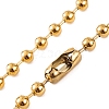 Ion Plating(IP) 304 Stainless Steel Ball Chain Necklaces for Women NJEW-G135-01C-G-2