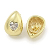 Brass Micro Pave Cubic Zirconia Stud Earrings for Women EJEW-E312-01E-G-2