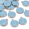 Platinum Plated Alloy Enamel Charms ENAM-S118-04J-P-4