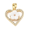 Brass Micro Pave Clear Cubic Zirconia Pendants RE-CBAB606-01G-1