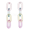 3Pair 3 Colors Candy Color Acrylic Cable Chain Tassel Dangle Stud Earrings for Women EJEW-JE04768-11