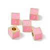 Rack Plating Brass Enamel Beads KK-B060-04G-05J-3