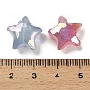 Star UV Plating Luminous Rainbow Iridescent Acrylic Beads LACR-R001-11A-6