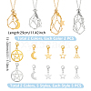 4Pcs 4 Styles 304 Stainless Steel Cable Chain/Bar Link Chain Macrame Pouch Necklace Making NJEW-UN00002-3