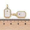 Rack Plating Brass Micro Pave Cubic Zirconia Pendants KK-U032-90G-12-3