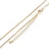 Brass Box Chain Necklaces NJEW-K123-11G-1