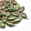 Horse Eye Dyed Natural Ruby in Zoisite Pendants G-Q363-03-1