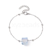 Electroplated Natural Quartz Bead Bracelets BJEW-JB10708-3