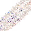 Electroplate Transparent Glass Beads Strands EGLA-Q136-01A-04-1