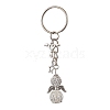 Alloy with Glass Seed Beads Keychain KEYC-MZ00010-3