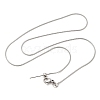 Non-Tarnish 304 Stainless Steel Snake Chain Necklace for Women NJEW-G104-01P-1