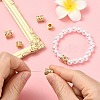 6Pcs 3 Styles Brass Pave Clear Cubic Zirconia European Beads KK-CJ0003-08-4