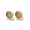 Ion Plating(IP) 304 Stainless Steel Stud Earring Settings LS-X-STAS-H467-08G-12mm-2