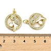 Brass Micro Pave Clear Cubic Zirconia Pendants KK-K365-01G-02-3