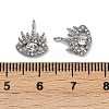 304 Stainless Steel Micro Pave Cubic Zirconia Charms STAS-K302-01B-P-3