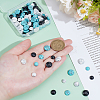 108Pcs 9 Styles Dyed Synthetic Turquoise Cabochons TURQ-PH0001-17-3