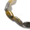 Natural Bamboo Leaf Agate Beads Strands G-NH0014-B01-03-4