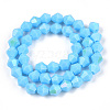 Opaque Solid Color Electroplate Glass Beads Strands EGLA-A039-P6mm-L12-3