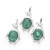 Synthetic Malachite Pendants G-L512-A20-1